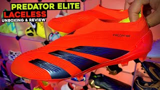 adidas PREDATOR Elite Laceless  Unboxing amp Review [upl. by Nyram]