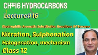 Ch16Lec16 Electrophilic Aromatic Substitution Reactions Of Benzene Class12 Chemistry [upl. by Merissa]