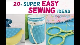 20 Super Easy Sewing Projects For Beginners [upl. by Ennovehs]