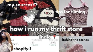 small business vlog  how i run my thrift store in india filming tips shopify my sources [upl. by Attej]