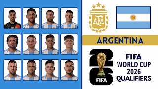 Argentina Squad FIFA World Cup 2026 Qualifiers  October 2024  Roster Insight [upl. by Leunamesoj554]