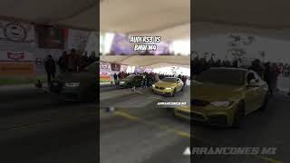 Audi RS3 vs BMW M4 arrancones [upl. by Aynor]