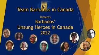 Team Barbados in Canadas UNSUNG Hero Awards Presentation 2022 [upl. by Canute]