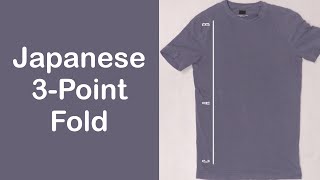 How to Fold a TShirt Quickly Use the Japanese 3Point Fold Method [upl. by Adella]