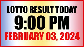 Lotto Result Today 9pm Draw February 3 2024 Swertres Ez2 Pcso [upl. by Kattie367]