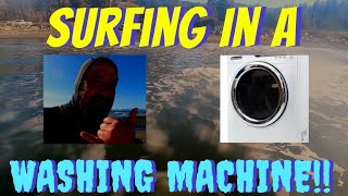 Surfing in a Washing Machine 🏄‍♂️🏄‍♂️🌊🌊surfing canada canadasurfing surfcanada wavestorm [upl. by Dow]