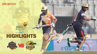 Dhaka Platoon vs Rajshahi Royals Highlights  3rd Match  Season 7  Bangabandhu BPL 201920 [upl. by Anaibib316]