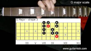 G Major guitar scale  learn to play guitar lesson [upl. by Khanna277]