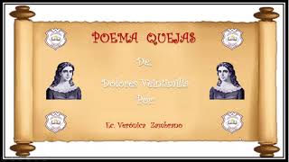 Poema Quejas de Dolores Veintimilla [upl. by Luce886]