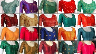 😍👌Simple Office Wear Brocade Blouse Front Neck Designs Brocade Fabric Blouse Front Neck Ideas❤️ [upl. by Alden249]