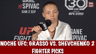 Noche UFC Alexa Grasso vs Valentina Shevchenko 2 Fighter Picks [upl. by Ybhsa651]