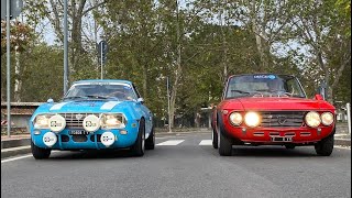 Lancia Fulvia HF Fanalone e Lancia Fulvia Sport Zagato Competizione stradale  test drive OldCar24 [upl. by Tsenrae]