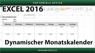 Dynamischen Monatskalender erstellen  Download Excel [upl. by Gil381]