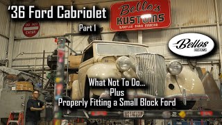 1936 Ford Cabriolet Fitting a Small Block Ford  Part 1 [upl. by Arihppas768]