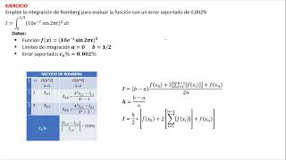 METODO DE ROMBERG Y CUADRATURA DE GAUSS [upl. by Enelyt]