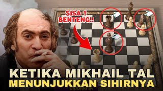 PARTAI GILA MIKHAIL TAL‼️ Sisa 1 Benteng vs Kuda Menteri dan Benteng Tapi Masih Bisa Menang [upl. by Nylanaj]