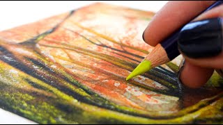 HOW TO USE INKTENSE  WATERCOLOR PENCILS  Beginners Guide Easy tutorial [upl. by Lisk108]