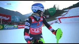 Mikaela Shiffrin Slalom Lienz 2023 1Platz [upl. by Ahsekam]