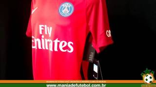 Camisa 2 Paris SaintGermain Nike 1617 Vermelha [upl. by Ciro]