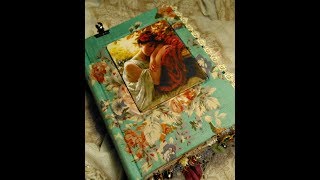 Teal Roses Vintage Lady Journal Flip Through [upl. by Heddi]