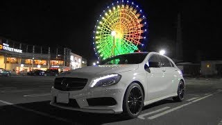 Mercedes Benz AClass W176 Night Drive 仙台港～地下鉄東西線 荒井駅まで [upl. by Genna578]