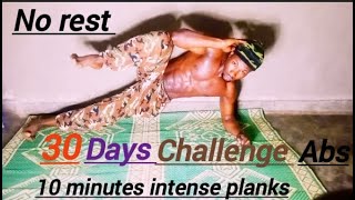 10 Minutes intense planks get abs in 30 days challenge gira abdominal mumusi 30 gusa kora gerageza [upl. by Yenots]