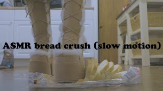 Bread crush ASMR 4K super slow motion [upl. by Eemaj296]