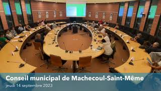 Conseil municipal de MachecoulSaintMême [upl. by Natala]