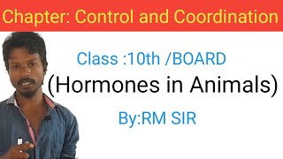 Hormones in Animals  Control and Coordination  Class 10th  NEET BIOLOGY [upl. by Alyl728]