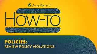 HowTo Policies  Review Policy Violations [upl. by Lissa]