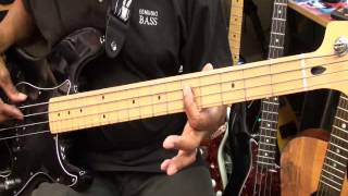 How To Play SLIDE Slave On Bass Guitar Funky Friday Mark Adams Style Lesson EricBlackmonGuitar [upl. by Anauqal458]