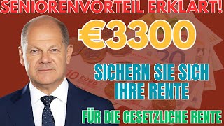 Seniorenunterstützung Fordern Sie Ihre gesetzliche Rentenzahlung von 3300 € an [upl. by Otrebogir]