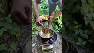 Outdoor Cooking Jamaica Coconut Curry Fish shortsfeed fish food outdoorcooking [upl. by Atworth612]