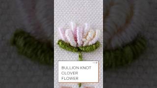 How to embroider Bullion Knot Clover flower [upl. by Ilrak]