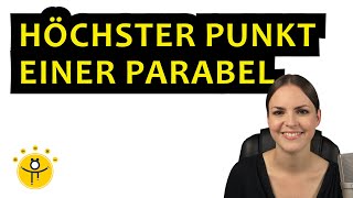 SCHEITELPUNKT bestimmen – Höchster Punkt einer PARABEL berechnen [upl. by Noiro461]