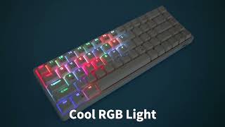 RK G68 RGB backlight customized by software [upl. by Miller]