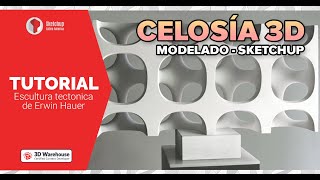 Tutorial Sketchup  Celosía 3d celosia [upl. by Einaj]