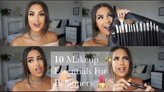 10 Makeup Essentials Beginners NEED To Have  TUTORIAL [upl. by Kiersten]