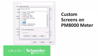 Configuring Custom Screens on PowerLogic PM8000 Power Meters  Schneider Electric Support [upl. by Haggar]