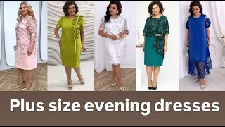 EVENING DRESSES FOR PLUS SIZE LADIES 2024 [upl. by Aamsa]