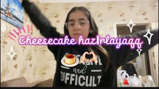 Cheesecake hazırlayaqq🍮🎀😂Fidan Elizade [upl. by Durrej]