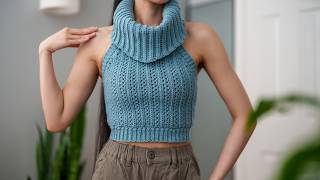 How to Crochet Cowl Neck Vest  Pattern amp Tutorial DIY [upl. by Eiramesor]