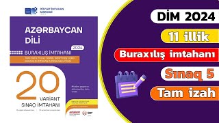 DİM 20 variant sınaq 5Buraxılış imtahanıAzərbayacan dili11ci sinif [upl. by Kym]