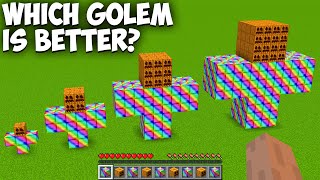 I made BIGGEST RAINBOW GOLEM in Minecraft  What if I SPAWN RAINBOW IRON GOLEM  36 [upl. by Knitter]