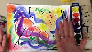 Kandinsky Art Activity Painting Music [upl. by Ynnaj795]