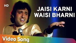 Jaisi Karni Waisi Bharni Title Song HD  Govinda  Kimi Katkar  Nitin Mukesh [upl. by Enert]