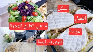 ما هي طرق الهجرة إلى فرنسا 🇫🇷 السكن العمل الدراسة 🙍‍♂️مع وصفة التارتيفلات و لكرم👌 [upl. by Hedelman]