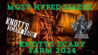 Most HYPED Mazes at Knotts Scary Farm 2024  Knotts Scary Farm Week 2024 [upl. by Gail46]