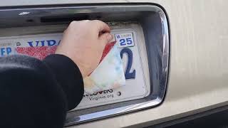 How INSTALL Remove Car LICENSE PLATE Rear Front Vehicle Put On Take Off Number Registration Plaque [upl. by Rocker]