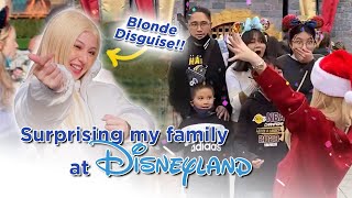 SURPRISING MY FAMILY AT DISNEYLAND Will they recognize me [upl. by Kred]